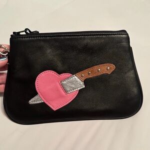 Verona Black Leather Knife Heart Bag-NEW, Limited Edition, SOLD OUT STYLE!!!